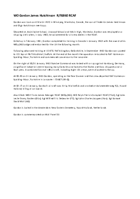 A preview of a PDF biography for Hutchinson, Gordon James